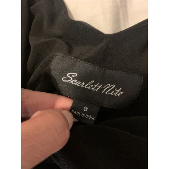 Scarlett Nite Vintage Y2K Dress Womens 8 Belt Babydoll Tie Whimsigoth Mcbling - Picture 14 of 16